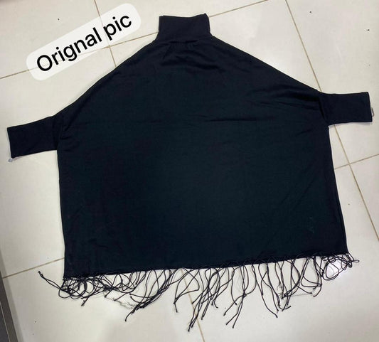 Women's Fleece Plain Poncho Cape Shawl