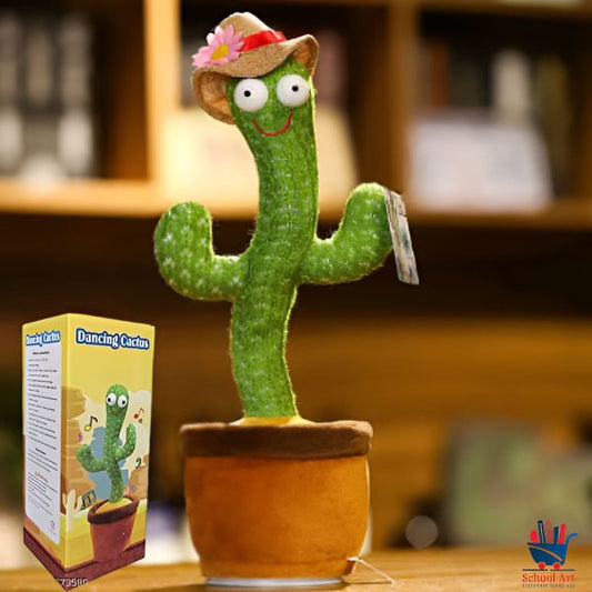 Dancing Cactus Toy With Mufler Hat (rechargeable)