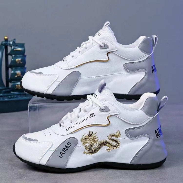 High Quality Gold Dragon Pattern Casual Shoes Jogging Two-Color Sneakers Women's Walking Shoes