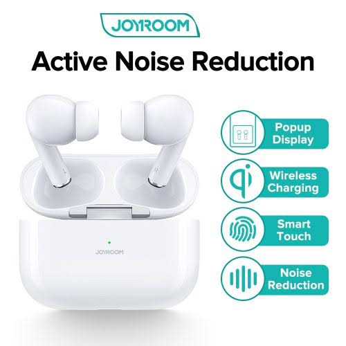 Joyroom Airpods Pro With Case Silicon | Wireless Earbuds With Hifi Sound And Long Battery Life – White