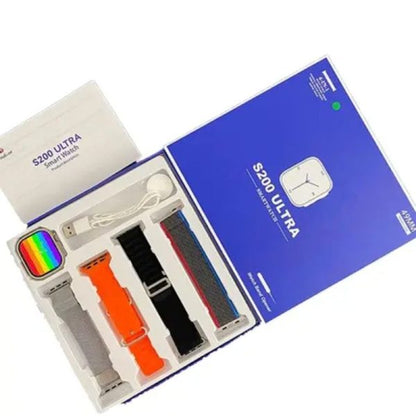 S200 Ultra Smart Watch With 4 Straps (random Colour)